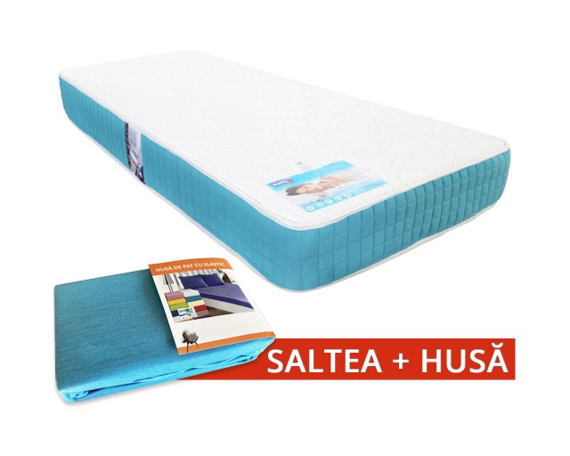 Set Saltea Memory Foam Saltex 900x1900 + Husa cu elastic